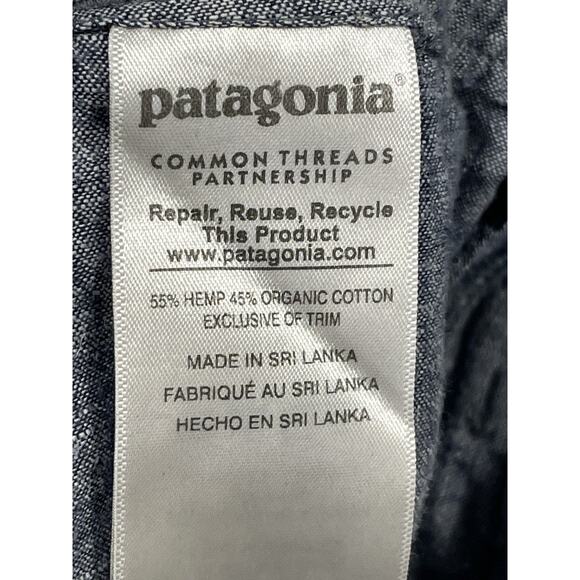 Patagonia Island Hemp/Org Cotton Shorts Drawstring & Pocket Gray Women’s Size 4 - Picture 9 of 10